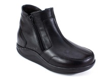 84-11И-2-490/58 Рикосс (Ricoss) ботинки для взрослых демисезонные утепленные, ворсин, кожа, черный, полнота 9 в Москве