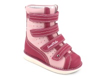 23-220 Сурсил-Орто (Sursil-Ortho), ботинки демисезонные детские ортопедические  с тутором, кожа, розовый в Москве