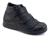 5008-01  Плюмекс (Plumex), ботинки для взрослых демисезонные утепленные, кожа, черный, полнота 10. в Москве