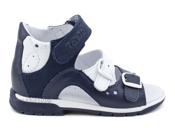 027_1-2,12,99-Тотто-(Totto)-сандалии-открытые,-кожа,-синий,-белый(2)