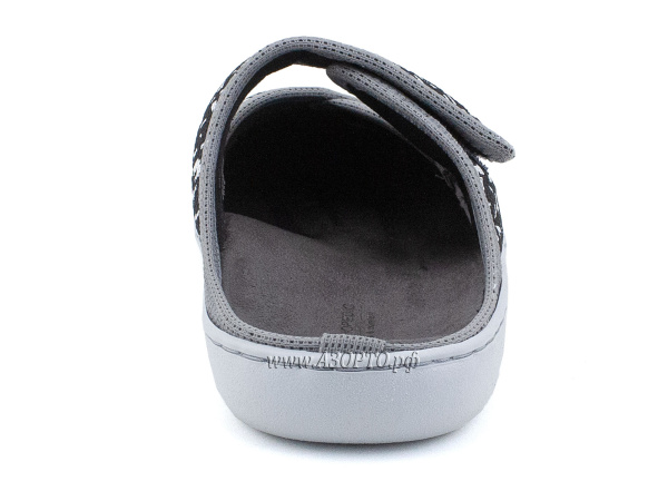 LM-808,005-Луомма-(Luomma),-домашние-ортопедические-тапочки,-текстиль,-черный,-белый,-полнота-9(4)