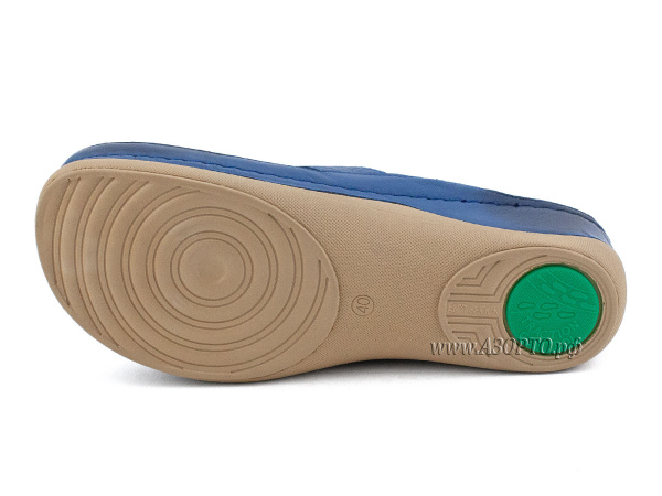 902DBE-Леон-(Leon),-сабо-для-взрослых-ортопедические,-удобная-медицинская-обувь,-кожа,-синий(5)
