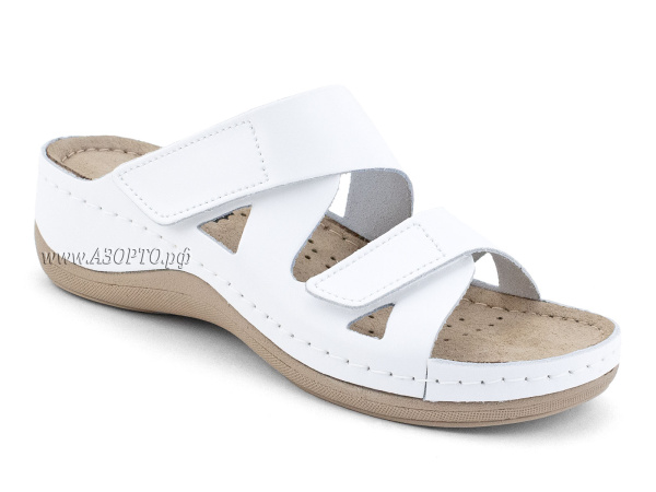 906WHT-Леон-(Leon),-сандалии-открытые-для-взрослых-ортопедические,-кожа,-белый(1)