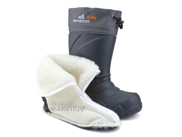 329110-01-Нордман-Кидс-(Nordman-Kids),-сапоги-резиновые-детские-eva-со-съемным-меховым-вкладышем,-серый(2)